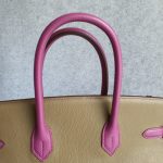 Hermes HSS Birkin 35 Etoupe/Purple Mysore Leather with Palladium Hardware #TCKY-3 - Image 17