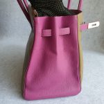 Hermes HSS Birkin 35 Etoupe/Purple Mysore Leather with Palladium Hardware #TCKY-3 - Image 8