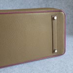 Hermes HSS Birkin 35 Etoupe/Purple Mysore Leather with Palladium Hardware #TCKY-3 - Image 10