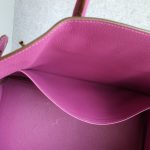Hermes HSS Birkin 35 Etoupe/Purple Mysore Leather with Palladium Hardware #TCKY-3 - Image 35