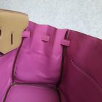 Hermes HSS Birkin 35 Etoupe/Purple Mysore Leather with Palladium Hardware #TCKY-3 - Image 29