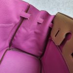 Hermes HSS Birkin 35 Etoupe/Purple Mysore Leather with Palladium Hardware #TCKY-3 - Image 30