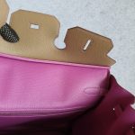 Hermes HSS Birkin 35 Etoupe/Purple Mysore Leather with Palladium Hardware #TCKY-3 - Image 25