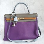 Hermes Kelly Arlequin 35 6tone Clemence Leather with Palladium Hardware #TCKY-6
