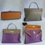 Hermes Kelly Arlequin 35 6tone Clemence Leather with Palladium Hardware #TCKY-6 - Image 3