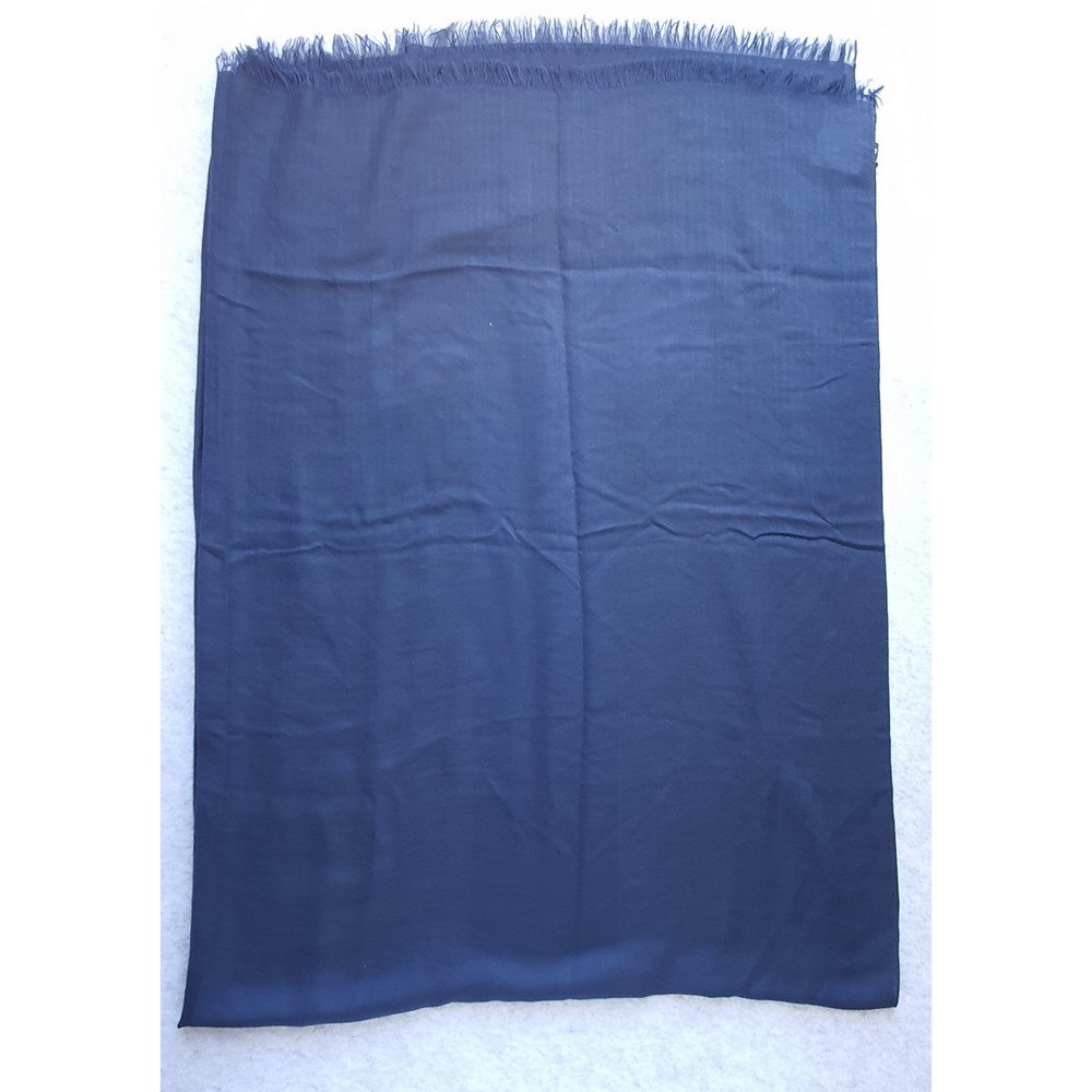 Hermes Plain H Stole Navy Blue Wool/Cashmere #TCOR-4 – Luxuy Vintage
