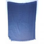 Hermes Plain H Stole Navy Blue Wool/Cashmere #TCOR-4 - Image 4