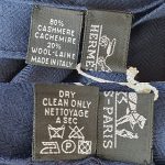 Hermes Plain H Stole Navy Blue Wool/Cashmere #TCOR-4 - Image 6