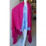 Hermes Plain H Stole Dark Pink Wool/Cashmere #TCOR-5 - Image 7