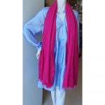 Hermes Plain H Stole Dark Pink Wool/Cashmere #TCOR-5 - Image 8