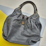 LV Mahina XL Shoulder Bag Black Leather with Gold Hardware #YTSS-1