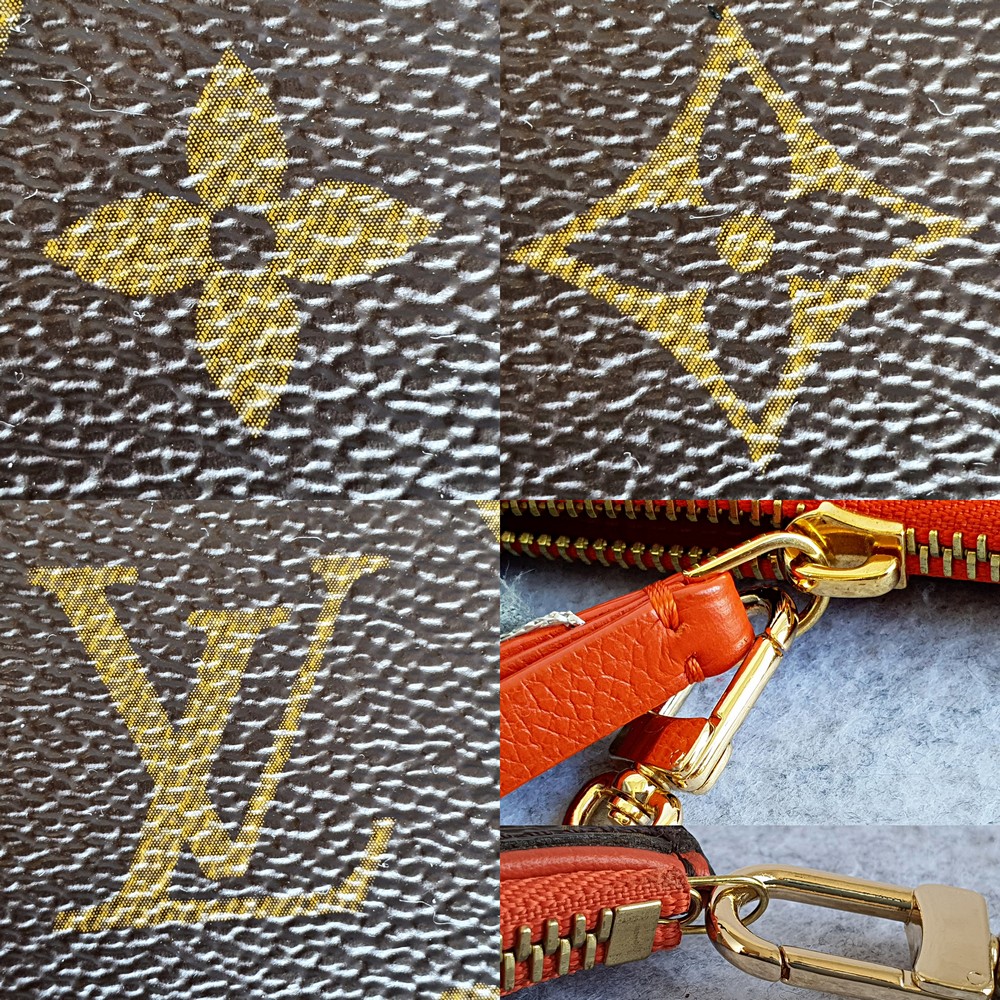 LV Pochette Pallas Clutch Monogram Canvas with Leather and Gold Hardware  #TKOL-3 – Luxuy Vintage