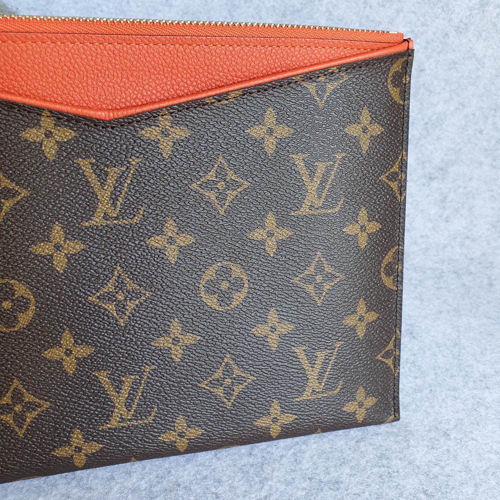 LV Pochette Pallas Clutch Monogram Canvas with Leather and Gold Hardware  #TKOL-3 – Luxuy Vintage