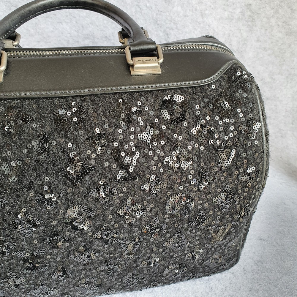 LV Speedy Sunshine Express 30cm Black Monogram Sequins with Leather and  Antique Silver Hardware #TCRE-3 – Luxuy Vintage