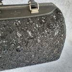 LV Speedy Sunshine Express 30cm Black Monogram Sequins with Leather and Antique Silver Hardware #TCRE-3 - Image 4