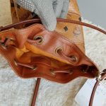 MCM Bucket Bag Brown Visetos Coated Canvas With Leather And Gold Hardware #STCT-2 - Image 14