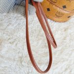 MCM Bucket Bag Brown Visetos Coated Canvas With Leather And Gold Hardware #STCT-2 - Image 10