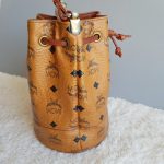 MCM Bucket Bag Brown Visetos Coated Canvas With Leather And Gold Hardware #STCT-2 - Image 5