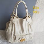 Miu Miu Bag Light Cream Calf Leather With Gold Hardware #UREE-1
