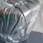 Prada 2way Bag Metallic Silver Lambskin With Saffiano Leather And Silver Hardware #CEOL-43 - Image 16