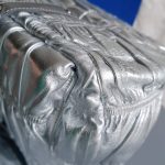 Prada 2way Bag Metallic Silver Lambskin With Saffiano Leather And Silver Hardware #CEOL-43 - Image 17