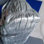 Prada 2way Bag Metallic Silver Lambskin With Saffiano Leather And Silver Hardware #CEOL-43 - Image 12