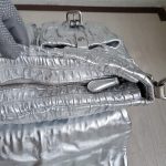 Prada 2way Bag Metallic Silver Lambskin With Saffiano Leather And Silver Hardware #CEOL-43 - Image 22