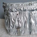 Prada 2way Bag Metallic Silver Lambskin With Saffiano Leather And Silver Hardware #CEOL-43 - Image 23