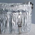 Prada 2way Bag Metallic Silver Lambskin With Saffiano Leather And Silver Hardware #CEOL-43 - Image 24