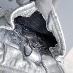 Prada 2way Bag Metallic Silver Lambskin With Saffiano Leather And Silver Hardware #CEOL-43 - Image 34