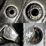 Prada 2way Bag Metallic Silver Lambskin With Saffiano Leather And Silver Hardware #CEOL-43 - Image 33