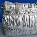 Prada 2way Bag Metallic Silver Lambskin With Saffiano Leather And Silver Hardware #CEOL-43 - Image 5