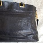 Prada Tote Black Calf Leather With Gold Hardware #YTYC-6 - Image 12