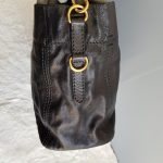 Prada Tote Black Calf Leather With Gold Hardware #YTYC-6 - Image 14