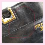 Prada Tote Black Calf Leather With Gold Hardware #YTYC-6 - Image 9
