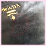 Prada Tote Black Calf Leather With Gold Hardware #YTYC-6 - Image 5
