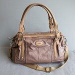 Tods 2way Bag Brown Coated Canvas with Leather and Silver Hardware #TLKC-3