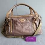 Tods 2way Bag Brown Coated Canvas with Leather and Silver Hardware #TLKC-3 - Image 2