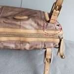 Tods 2way Bag Brown Coated Canvas with Leather and Silver Hardware #TLKC-3 - Image 11