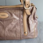 Tods 2way Bag Brown Coated Canvas with Leather and Silver Hardware #TLKC-3 - Image 5