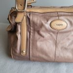 Tods 2way Bag Brown Coated Canvas with Leather and Silver Hardware #TLKC-3 - Image 4