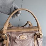 Tods 2way Bag Brown Coated Canvas with Leather and Silver Hardware #TLKC-3 - Image 28