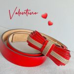 Valentino Garavani Size 85/34 Belt Red Patent Leather with Gold Hardware  #TLLK-2
