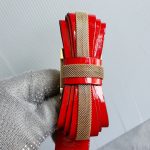 Valentino Garavani Size 85/34 Belt Red Patent Leather with Gold Hardware #TLLK-2 - Image 3
