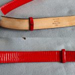 Valentino Garavani Size 85/34 Belt Red Patent Leather with Gold Hardware #TLLK-2 - Image 5