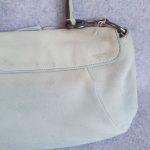 YSL Shoulder Bag Light Blue Suede Leather with Silver Hardware #LEUS-11 - Image 6