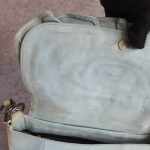 YSL Shoulder Bag Light Blue Suede Leather with Silver Hardware #LEUS-11 - Image 13