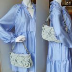 YSL Shoulder Bag Light Blue Suede Leather with Silver Hardware #LEUS-11 - Image 22