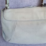YSL Shoulder Bag Light Blue Suede Leather with Silver Hardware #LEUS-11 - Image 5