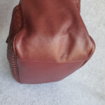 Bottega Veneta Tote Maroon Nappa Leather with Lizard Skin Details and Brunito Finish Hardware #TYKR-1 - Image 16